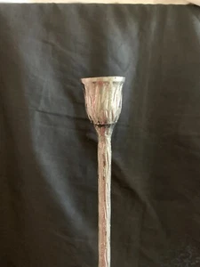 Vintage Silver Long Tree Branch Candlestick Pillar Holder 3.5 X 15 - Picture 1 of 10