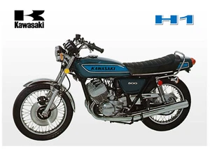 KAWASAKI Poster H1 F 1975 H1F Suitable to Frame - Picture 1 of 1