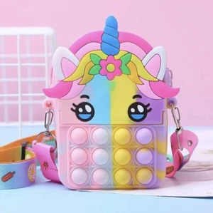 Cartera Pop Silicona Sensorial Push Pop Bolso de Burbujas Bandolera Juguetes Antiestrés Rel - Imagen 1 de 3