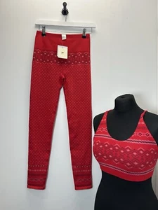 Fabletics Cloud Seamless High-Waisted Jacquard Leggings & Bralette Small NEW - Picture 1 of 11