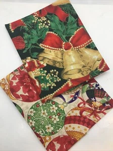 New Pressed 2 PC Set Matching Fat Quarters (18X22) 2FQ1184 Free Ship Christmas - Picture 1 of 4