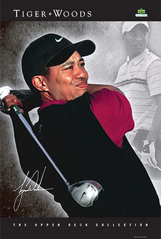 Tiger Woods VISION Spectacular NIKE Upper Deck PGA Golf 24x36 Wall POSTER Cover