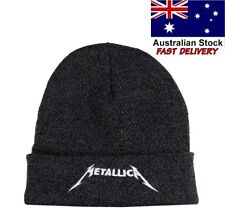 Metallica Beanie Hat -Roll Up Style -Embroidered Logo -Officially Licensed Merch