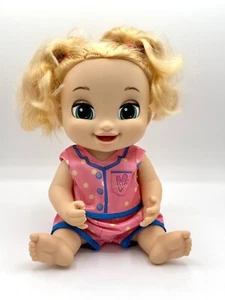 Baby Alive Lulu Achoo Doll Blonde Gets Sick Coughs Sneezes Red Nose Bats Eyes - Picture 1 of 16