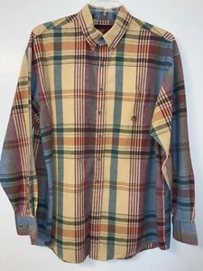 Herren 20X Kariertes XLT Hemd Langarm Button Down Front Senf Orange Rot Blau - Bild 1 von 6