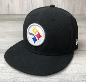 Pittsburg Steelers Hat New Era 59fifty Fitted Black Cap Size 7 1/8 - Picture 1 of 12