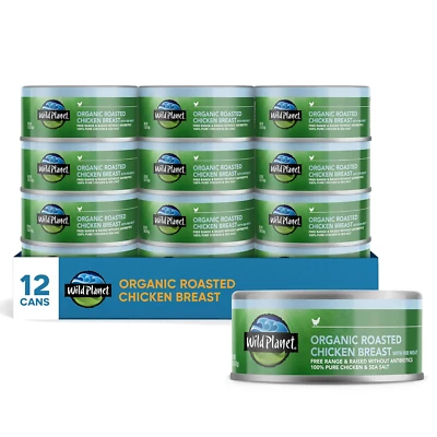 Organic Roasted Chicken Breast with Rib Meat, Skinless and Boneless, Sea Salt, F - Imagem 1 de 4