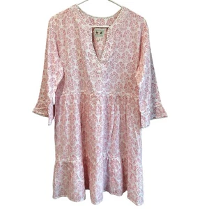Neu ohne Etikett Sigrid Olsen Strand-Bistro-Kleid Stufen Landhaus Urlaub Damen M - Bild 1 von 8