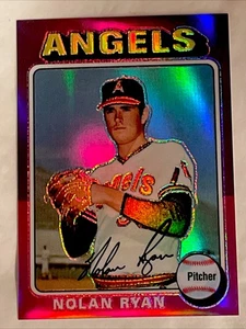1998 NOLAN RYAN TOPPS CHROME 1975 RETRO REFRACTOR RP INSERT SP HOF ! - Picture 1 of 10