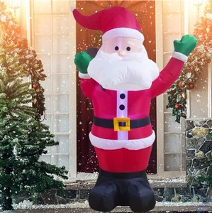 6FT Santa Claus Inflatable Outdoor Decoration LED Lights Blow Up Christmas Yard - Picture 1 of 7