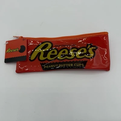 Reese's Peanut Butter Cups Vinyl Zipper Pencil Case Makeup Bag Stocking Stuffer - Image 1 of 4