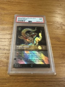 2024 Disney Lorcana EN 4 Enchanted #206 Minnie Mouse PSA 9 MINT - Picture 1 of 2