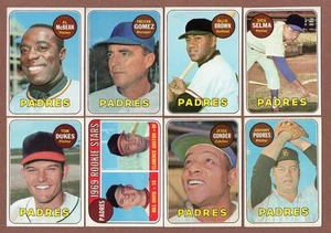 1969 Topps Lot (8) Padres #14 #74 #149 #197 #223 #304 Rookie Stars #617 #659  EX - Picture 1 of 2