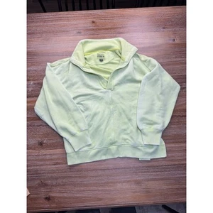 American Eagle Pullover Felpa Oversize Quarto Snap Comodo Casual XS - Foto 1 di 6