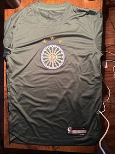 Detroit Pistons 313 City Edition Short Sleeve Dri Fit T-Shirt Green Small Belfor - Picture 1 of 15