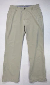 Under Armour Golf Pants Men Beige 36x30 Match Play Nylon Blend Waist LIMITED USE - Picture 1 of 9