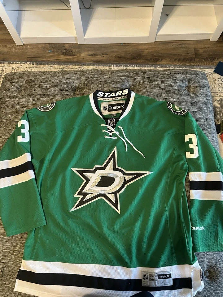 NHL Dallas Stars John Klingberg #3 Home Jersey XL Authentic Reebok Hockey - Image 1 of 3