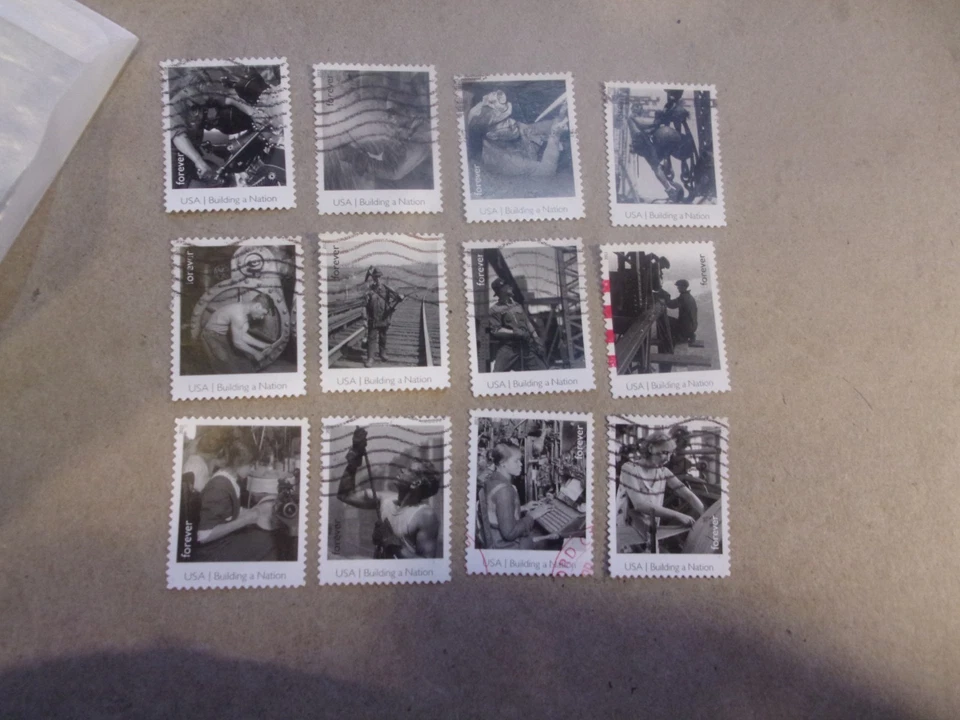 USA Used, 2013 Issue, Made in America Building a Nation, Scott #4801a-L, - Image 1 of 1