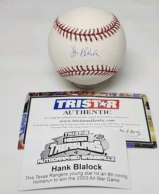 Hank Blalock Signed Auto Rawlings Official Major League Baseball RANGERS TRISTAR - Image 1 of 3
