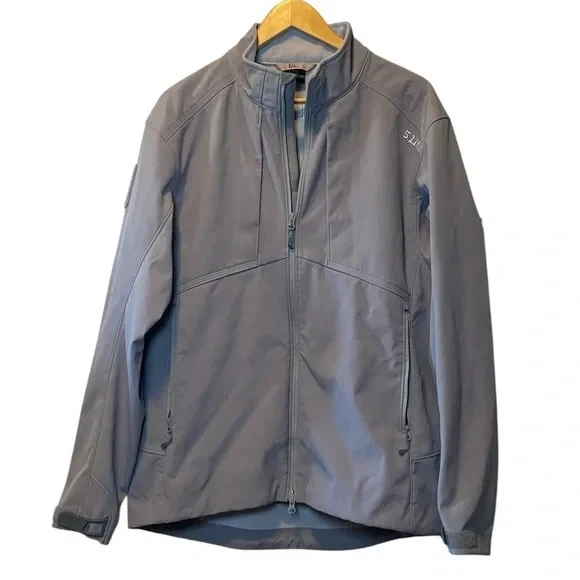 Chaqueta softshell 5.11 Tactical Sierra para hombre grande gris cremallera completa repelente al agua Foto 1 de 4