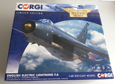 Corgi: EE Lightning F6, RAF 11 Sqn. 2017. (Bruntingthorpe) in 1/48 scale. NEW. - Image 1 of 4