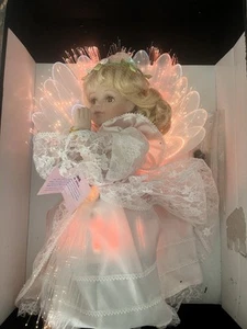 ashley belle fine bisque porcelain doll Megan COA /8400 W/ Stand Case Lights - Picture 1 of 9