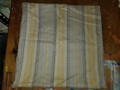 Pottery Barn "Yellow/Beige/White Striped" 18" Linen Pillow Cover - Image 1 of 4
