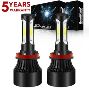 Faro Luces Fuertes Para Auto Coche Luz Carro 4-SIDE Bulb H11 H9 H8 LED Blanco X7 - Picture 1 of 8