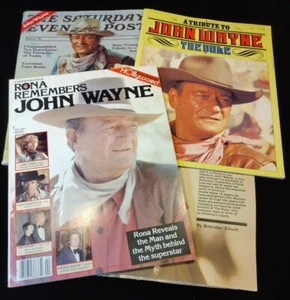 John Wayne Lot Magazines Tribute Publications Saturday Evening Post  - Picture 1 of 8