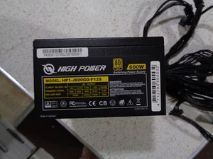 High Power HP1-J600GD-F12S 80+Gold 600w ATX PC Power Supply PSU - Afbeelding 1 van 6