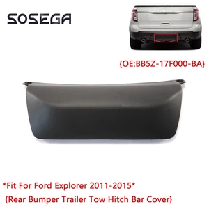 For Ford Explorer 2011-2015 Black 1xRear Side Bumper Trailer Tow Hitch Bar Cover - Picture 1 of 9