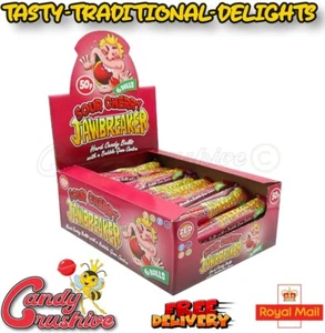 ZED CANDY SOUR CHERRY JAWBREAKER Veg Halal Chewing Gum Bag Filler - 144 count - Picture 1 of 1