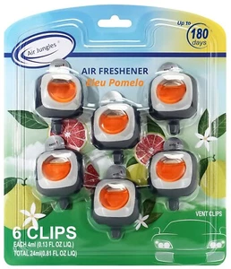 Eleu Pomelo Profumo Clip Deodorante per Auto, 6 Clip di Ventilazione, 4 ml Ciascuna - Foto 1 di 7