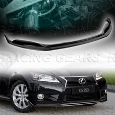 PAINTED BLACK FRONT BUMPER SPOILER SPLITTER LIP FIT 13-15 LEXUS GS350 GS450 BASE