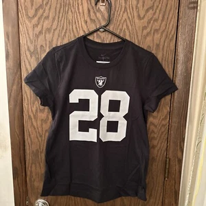 Josh Jacobs LV Raiders Damen Name & Nummer T-Shirt - Schwarz (Medium) - Bild 1 von 3