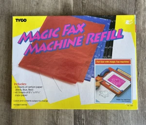 Vintage 90's Tyco Magic Fax Machine Refills Pages Carbon Paper NOS NIB 1992 RARE - Picture 1 of 5
