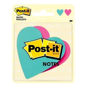 Post-it Super Sticky Notes, 3 in x 3 in, Heart Shape, Assorted Colors, 75... - Picture 1 of 2