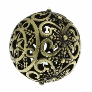 Flower Spacer Beads Antique Hollow Bracelet Spacers Charm Vintage Jewelry Making - Picture 1 of 12