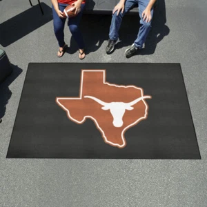 NCAA - Texas Longhorns Ulti-Mat Rug - 5ft. x 8ft. Longhorn with State Shape - Picture 1 of 5