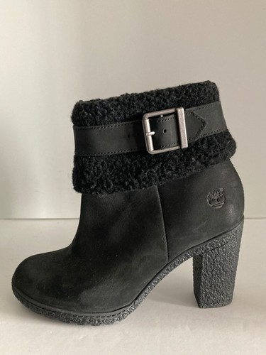 Timberland stivali da donna in pile lucido Teddy stivaletti ecopelle 6M nuovi senza scatola