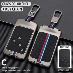 Funda protectora de aleación con llave de coche de 4 botones para Renault Duster Captur Clio Logan Megane - Imagen 1 de 7