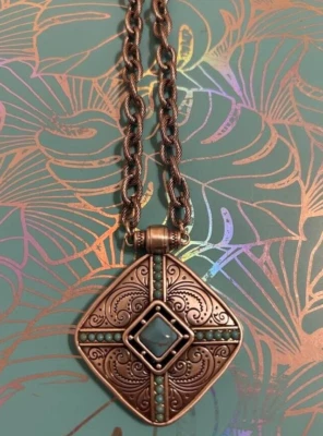 Collar Colgante Brighton PRIMROSE Plata Turquesa Howlita Precio de venta sugerido por el fabricante $70 Sin etiqueta NUEVO Foto 1 de 3