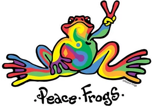 Enjoy It Peace Frogs Adesivo Auto Multicolore Rane della Pace, Vinile Classificato Esterno St - Foto 1 di 12