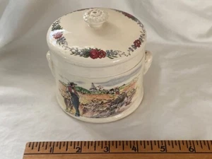Sarreguemines French Faience  Terrine Foie Gras Pot Tobacco Jar c1960s - Picture 1 of 4