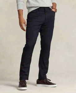 Polo Ralph Lauren Slim-Fit Performance Chino Pants Men's 40/32 Navy Button Zip - Picture 1 of 18