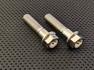 Honda CRF450R Titanium front brake caliper bolt kit 02-18 Ti hex flange mount - Picture 1 of 2