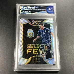 2016 SELECT #1 LIONEL MESSI SELECT FEW SILVER WAVE PRIZM PURE GRADED X PGX 9.5 - Picture 1 of 4