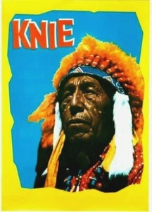 Original vintage poster KNIE CIRCUS AMERICAN INDIAN c.1960 - Photo 1/1