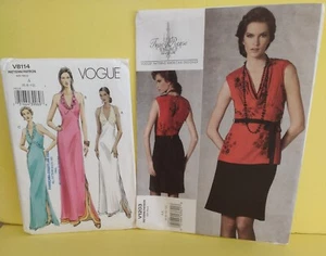 Vestido Vogue V1203 Tracy Reese o V8114 Vestido de noche de boda en capas patrón de costura - Imagen 1 de 5