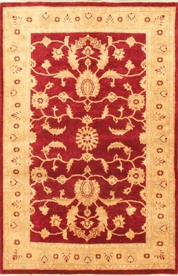 4'1" x 6'4" Hand Knotted Oriental Carpet Traditional Wool Area Rug - Image 1 of 4